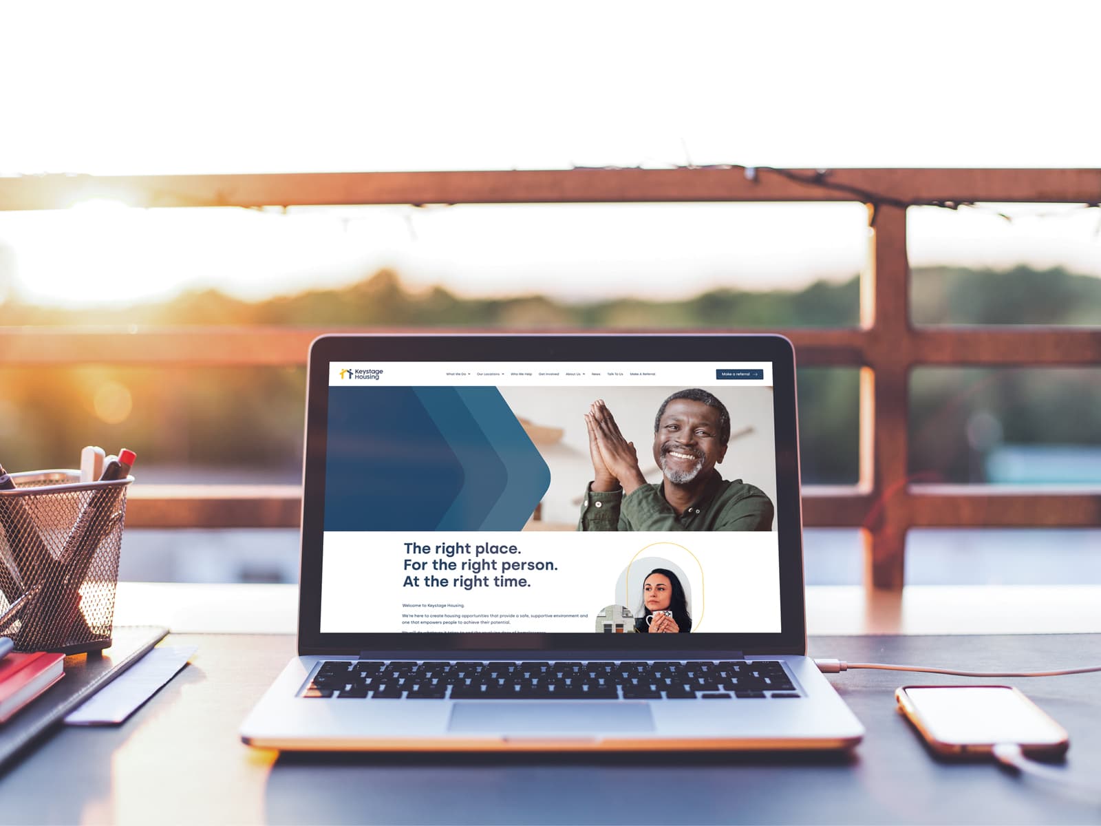 Keystage Housing Website on iMac